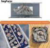 4 pc Gas Logs with Decorative Maple Leaves for Bio Ethanol Stoves, Tabletop Fireplace