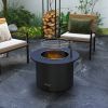 Outsunny 2-in-1 Smokeless Fire Pit, BBQ Grill, 25"  with Cooking Grate, Ash Tray & Poker