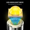 Mini Portable LED Flashlight With Keychain; USB Charging Warning Light For Outdoor Camping Emergency